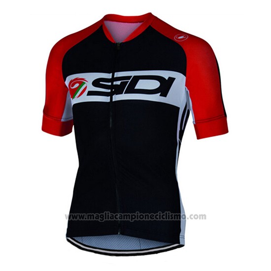 2017 Abbigliamento Ciclismo Castelli SIDI Nero Manica Corta e Salopette
